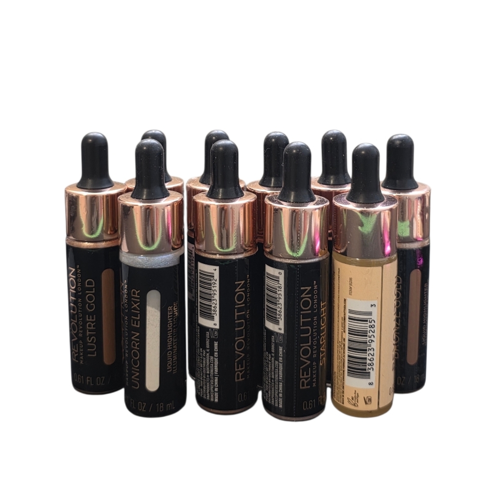 10 Pcs Revolution Liquid Highlighter + Baking Oil Set